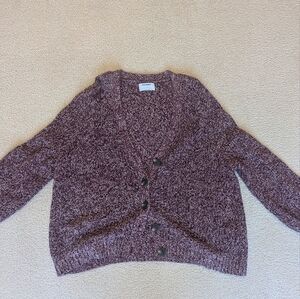Old Navy Women's Burgundy Button-Up Cardigan